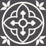 7" X 7" Tulipa Gray and White Peel and Stick Removable Tiles - Homeroots - Flyclothing LLC