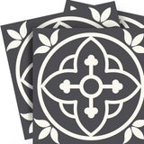 7" X 7" Tulipa Gray and White Peel and Stick Removable Tiles - Homeroots - Flyclothing LLC