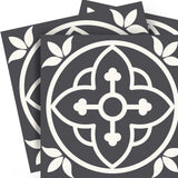 8" X 8" Tulipa Gray and White Peel and Stick Removable Tiles - Homeroots - Flyclothing LLC