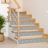 6" X 6" Black and White Peel and Stick Removable Tiles - Homeroots