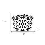 6" X 6" Black and White Peel and Stick Removable Tiles - Homeroots