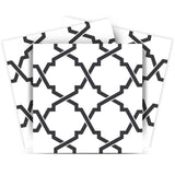 4" X 4" Black and White Prism Peel and Stick Removable Tiles - Homeroots