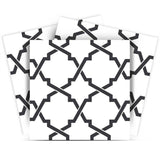 5" X 5" Black and White Prism Peel and Stick Removable Tiles - Homeroots