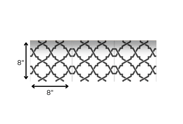 8" X 8" Black and White Prism Peel and Stick Removable Tiles - Homeroots