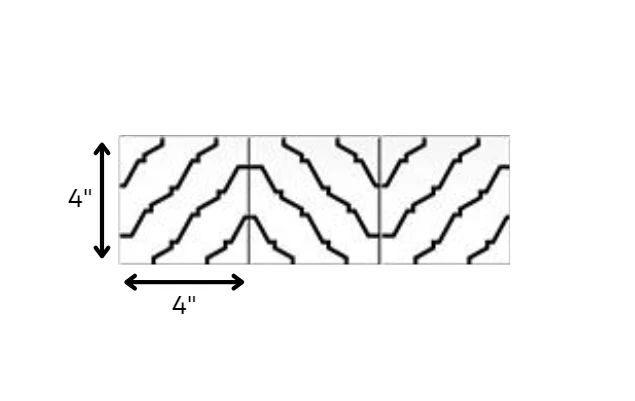 4" X 4" Black and White XL Prism Peel and Stick Removable Tiles - Homeroots