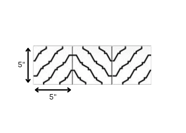 5" X 5" Black and White XL Prism Peel and Stick Removable Tiles - Homeroots