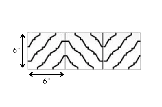 6" X 6" Black and White XL Prism Peel and Stick Removable Tiles - Homeroots
