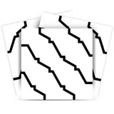 7" X 7" Black and White XL Prism Peel and Stick Removable Tiles - Homeroots