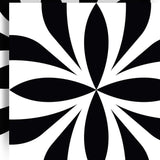 4" X 4" Black and White Colla Peel and Stick Removable Tiles - Homeroots