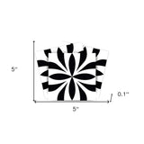 5" X 5" Black and White Colla Peel and Stick Removable Tiles - Homeroots