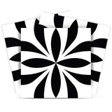 5" X 5" Black and White Colla Peel and Stick Removable Tiles - Homeroots
