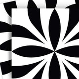 6" X 6" Black and White Colla Peel and Stick Removable Tiles - Homeroots