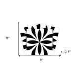 8" X 8" Black and White Colla Peel and Stick Removable Tiles - Homeroots