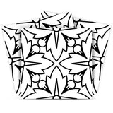 5" X 5" White and Black Cross Peel and Stick Removable Tiles - Homeroots