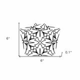 6" X 6" White and Black Cross Peel and Stick Removable Tiles - Homeroots