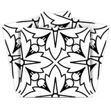 7" X 7" White and Black Cross Peel and Stick Removable Tiles - Homeroots