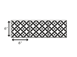 6" X 6" Black and White Dia Peel and Stick Removable Tiles - Homeroots