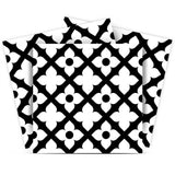 6" X 6" Black and White Dia Peel and Stick Removable Tiles - Homeroots