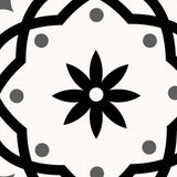 4" X 4" Black and White Rolla Peel and Stick Removable Tiles - Homeroots
