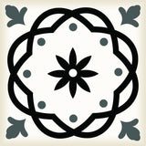 5" X 5" Black and White Rolla Peel and Stick Removable Tiles - Homeroots