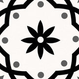 6" X 6" Black and White Rolla Peel and Stick Removable Tiles - Homeroots