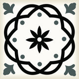 8" X 8" Black and White Rolla Peel and Stick Removable Tiles - Homeroots