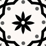 8" X 8" Black and White Rolla Peel and Stick Removable Tiles - Homeroots