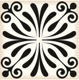 7" X 7" Black and White Flo Peel and Stick Removable Tiles - Homeroots