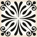 8" X 8" Black and White Flo Peel and Stick Removable Tiles - Homeroots