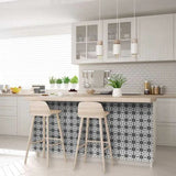 5" X 5" Black and White Gerber Peel and Stick Removable Tiles - Homeroots