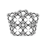 4" X 4" Black and White Quattra Peel and Stick Removable Tiles - Homeroots