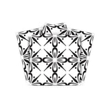 7" X 7" Black and White Quattra Peel and Stick Removable Tiles - Homeroots