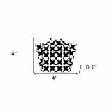 4" X 4" Black and White Medeci Peel and Stick Removable Tiles - Homeroots
