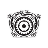 6" X 6" Black and White Posy Peel and Stick Removable Tiles - Homeroots