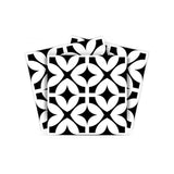 4" X 4" Black and White Pinna Peel and Stick Removable Tiles - Homeroots
