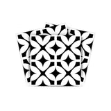 6" X 6" Black and White Pinna Peel and Stick Removable Tiles - Homeroots