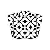6" X 6" Black and White Pinna Peel and Stick Removable Tiles - Homeroots