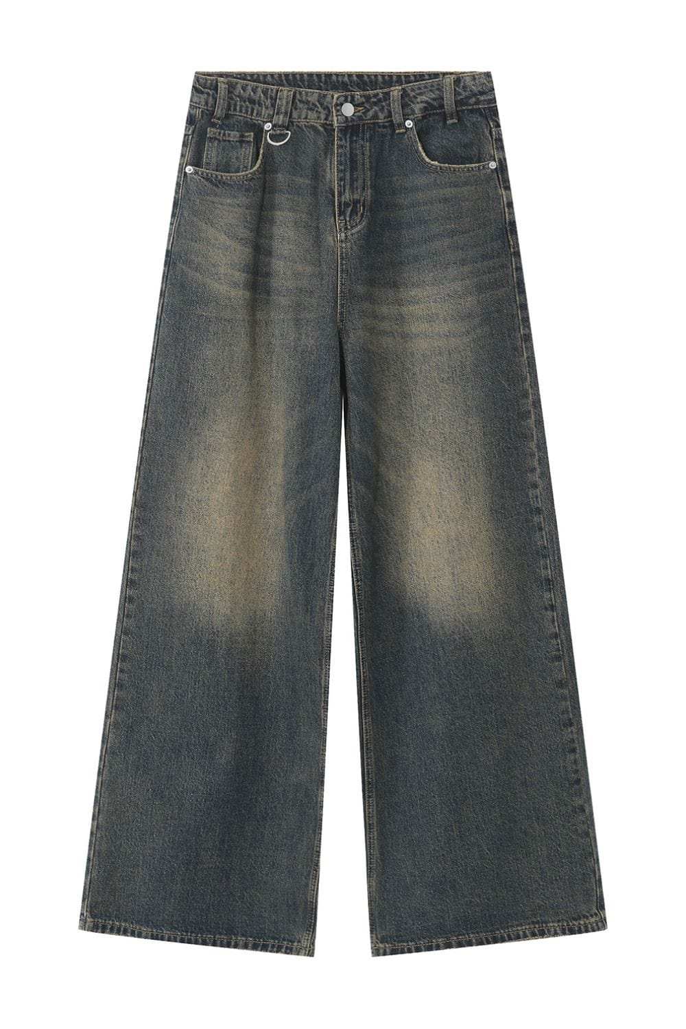Men's Wide Leg Jeans with Pockets - Trendsi - Flyclothing LLC