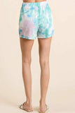 BiBi Tie Dye Print Casual Shorts with Twill - Trendsi - Flyclothing LLC