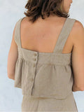 Square Neck Wide Strap Top and Pants Set - Trendsi - Flyclothing LLC