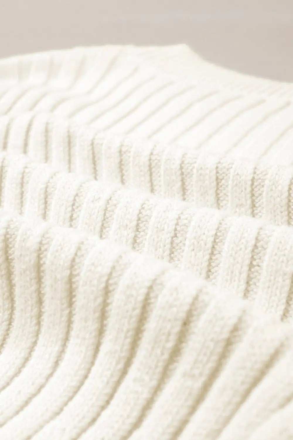 Cable-Knit Round Neck Long Sleeve Sweater - Trendsi - Flyclothing LLC