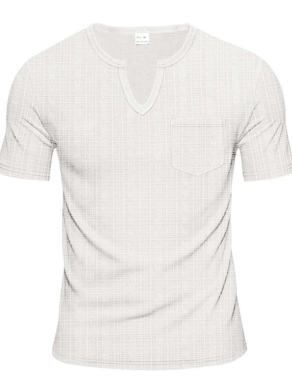 Men's Full Size Notched Short Sleeve T-Shirt Plus Size - Trendsi - Flyclothing LLC