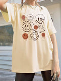 Graphic Round Neck Half Sleeve T-Shirt - Trendsi - Flyclothing LLC