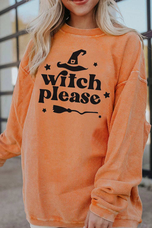 WITCH PLEASE Graphic Dropped Shoulder Sweatshirt - Trendsi - Flyclothing LLC