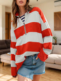 Color Block Half Zip Long Sleeve Sweater - Trendsi - Flyclothing LLC