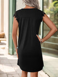 Lace Detail Cap Sleeve Mini Dress - Trendsi - Flyclothing LLC