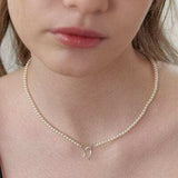 Copper Pearls Bow Necklace - Trendsi - Flyclothing LLC