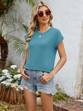 Round Neck Short Sleeve T-Shirt - Trendsi - Flyclothing LLC