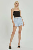 RISEN Full Size High Rise Distressed Detail Denim Shorts - Trendsi - Flyclothing LLC