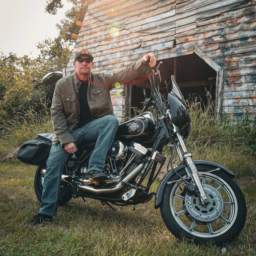 Sargeant - Mens Green Armored Flannel - Unik Just for Bikers - Flyclothing LLC